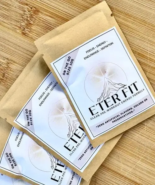 ÉTER FIT Clean Pre-Workout Energy Formula, Natural Caffeine, Focus, Endurance, Definition, 6 PACK